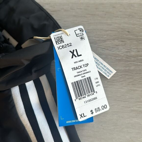 adidas‎ Adicolor Track Jacket Black/White XL NWT - Picture 9 of 10